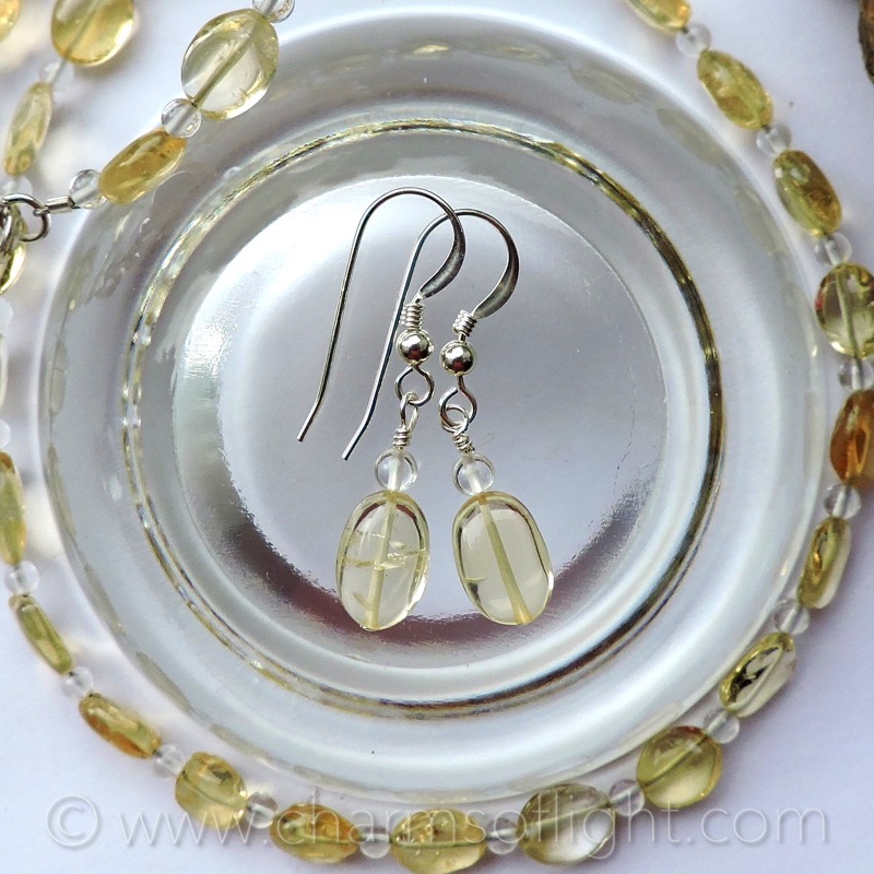 Citrine & Clear Quartz Earrings